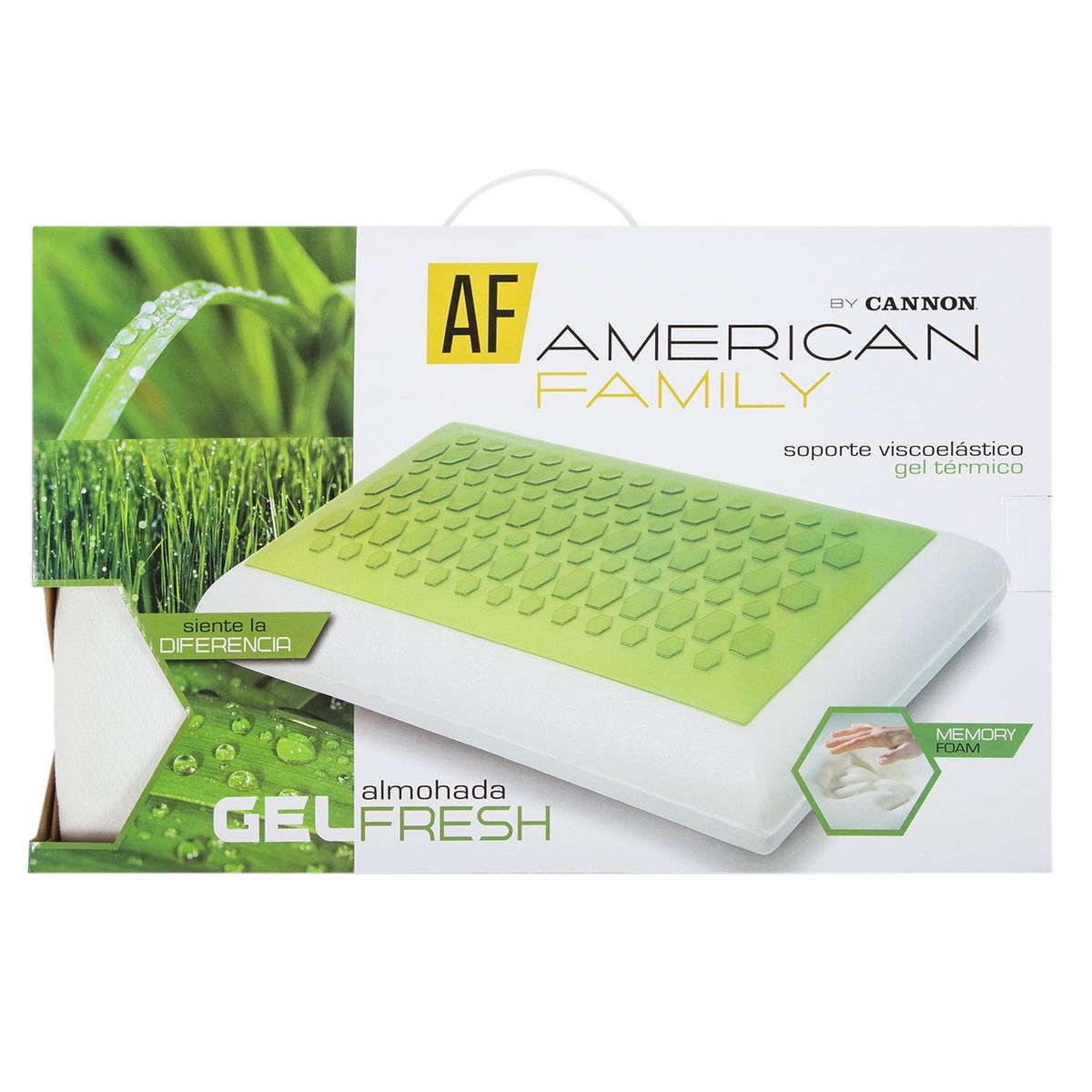 AMERICAN FAMILY - Almohada Gel Fresh Memory Foam 60x40 cm A.Family