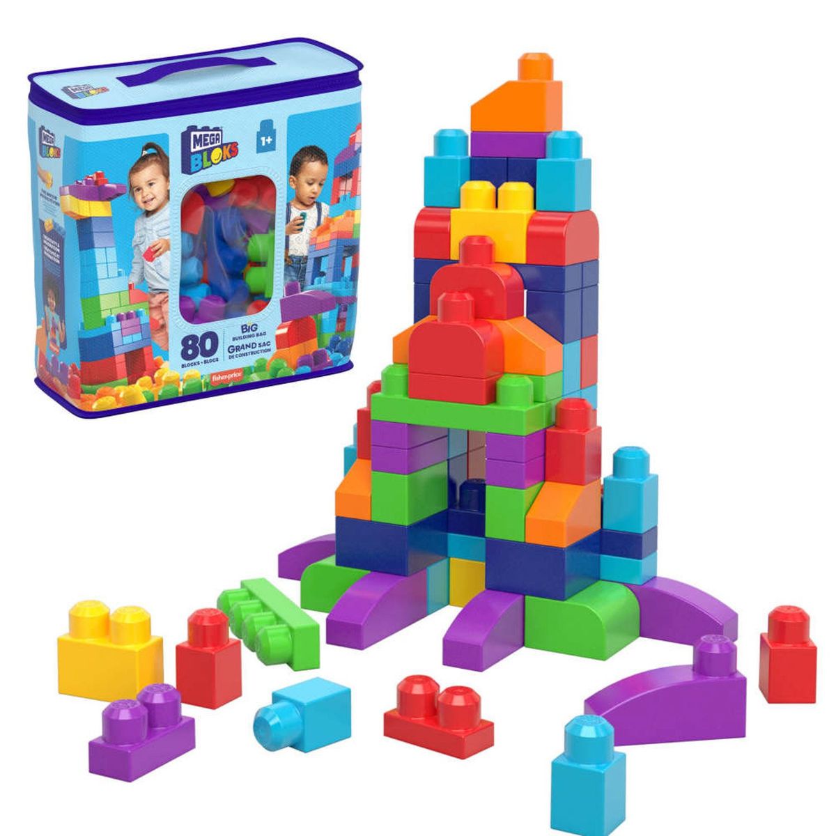 MEGA - Juego de Construcción Bloks Gran Bolsa Clásica para Construir Mega