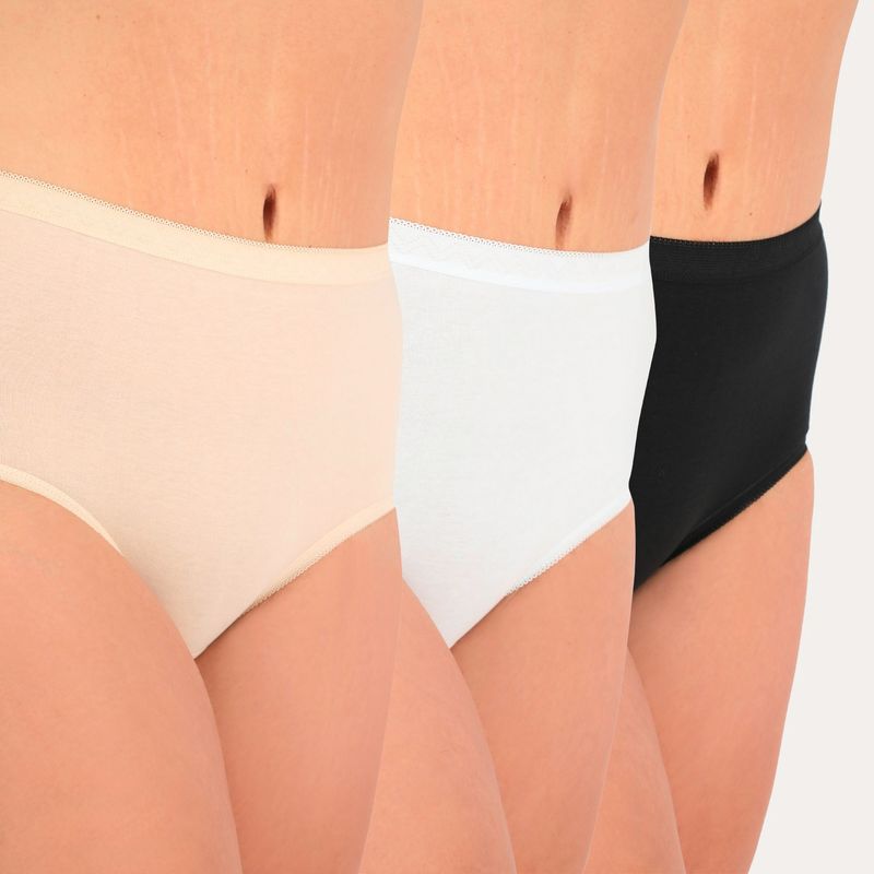 FLORES - Pack de 3 Calzones Tiro Alto Mujer Flores