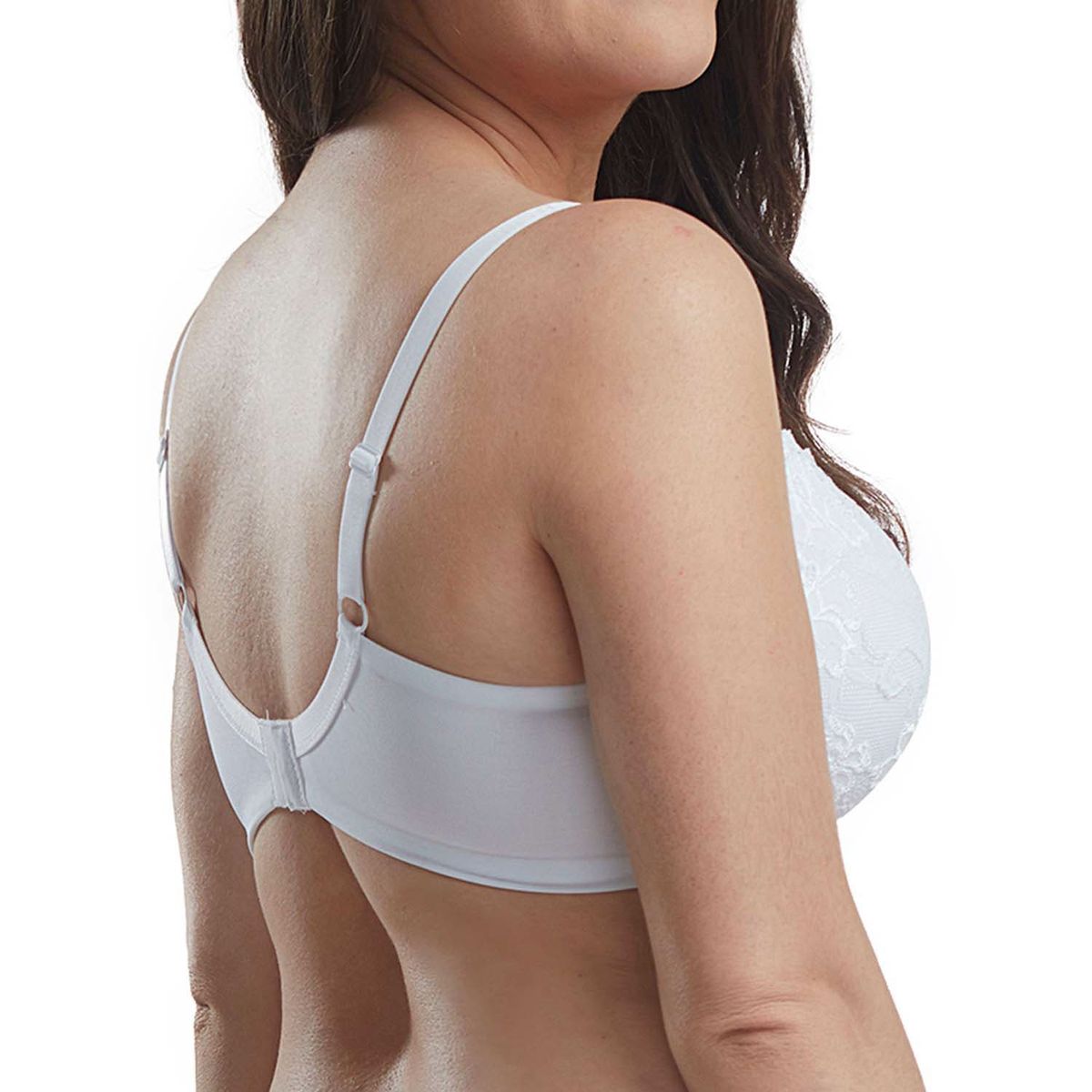 FLORES - Sostén Control Con Encaje Cobertura Completa Mujer Flores