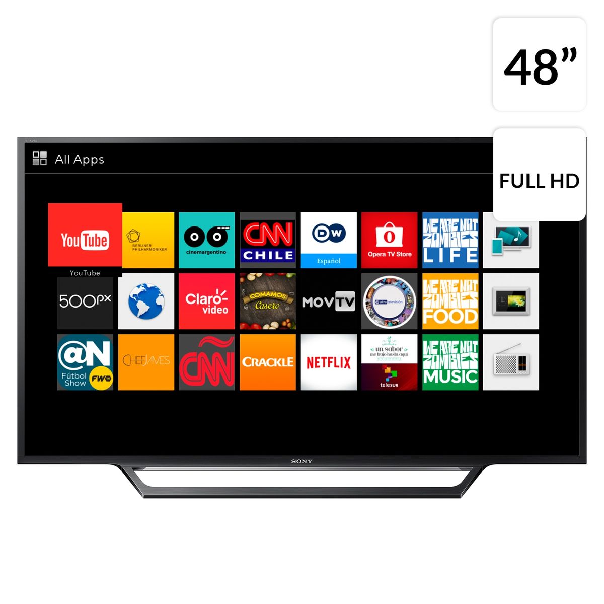 SONY - LED 48" KDL-48W655D LA8 Full HD Smart TV