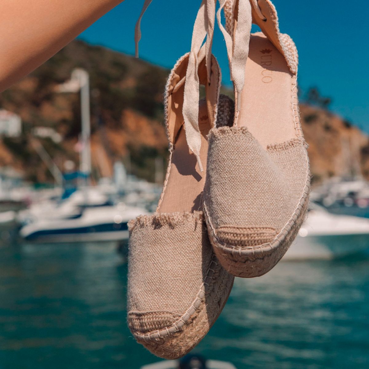 URCO - Sandalia Alpargata Mujer Beige Urco