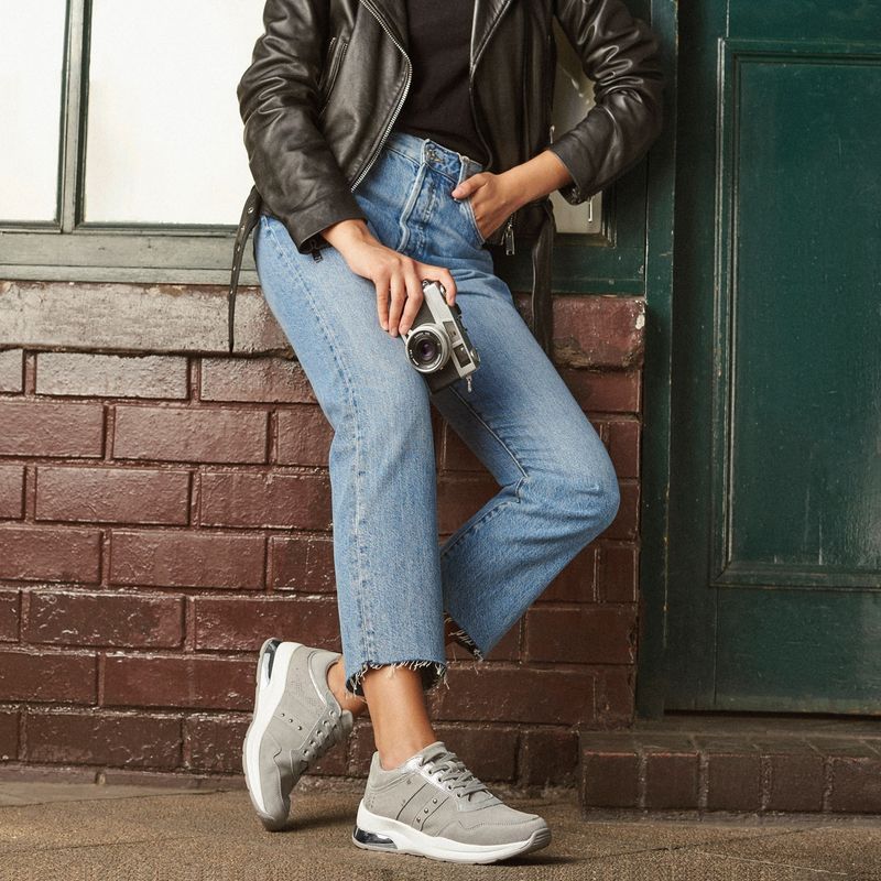 BRUNO ROSSI Bruno rossi Zapatilla urbana mujer cuero gris