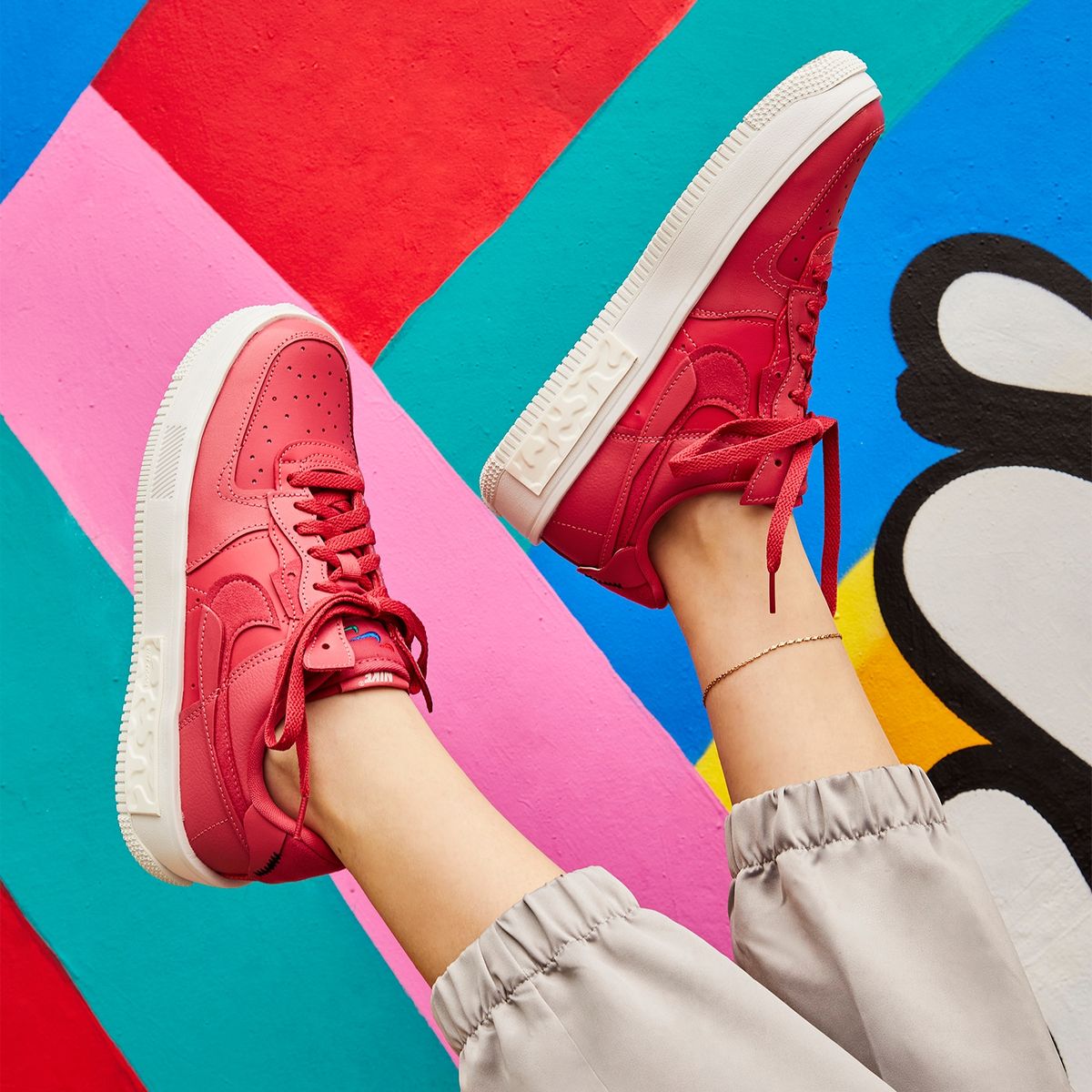 NIKE - Nike Air force 1 fontanka zapatilla urbana mujer rojo