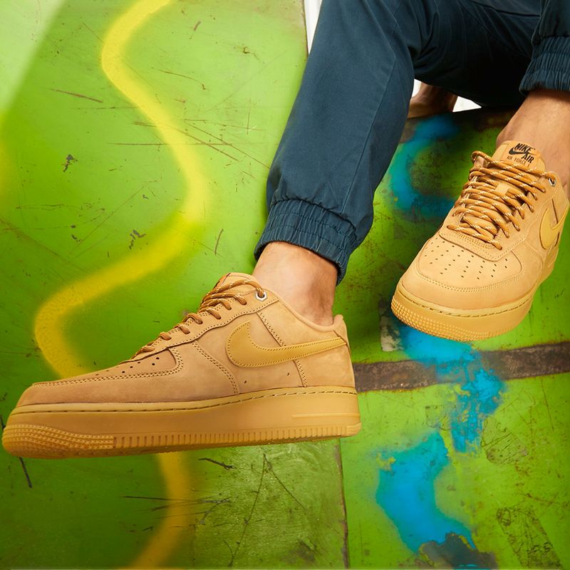 NIKE - Air Force 1 Zapatilla Urbana Hombre Cuero Café Nike