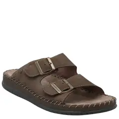 HUSH PUPPIES - Sandalia Hombre Cuero Café