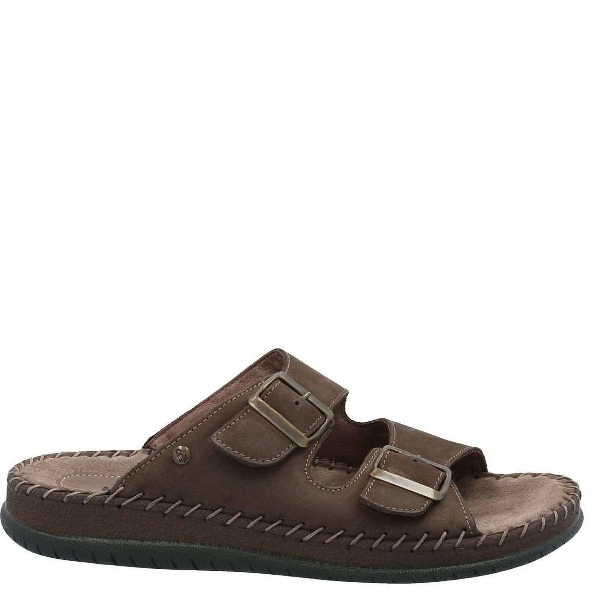 HUSH PUPPIES - Sandalia Hombre Cuero Café Hush Puppies