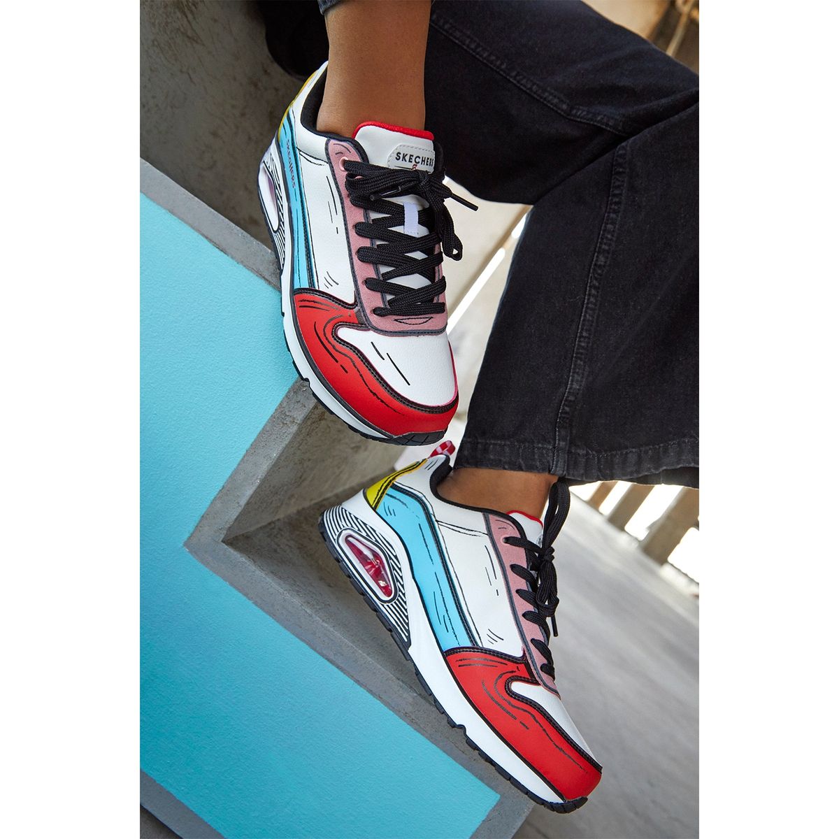 SKECHERS - Skechers Zapatilla urbana mujer blanco