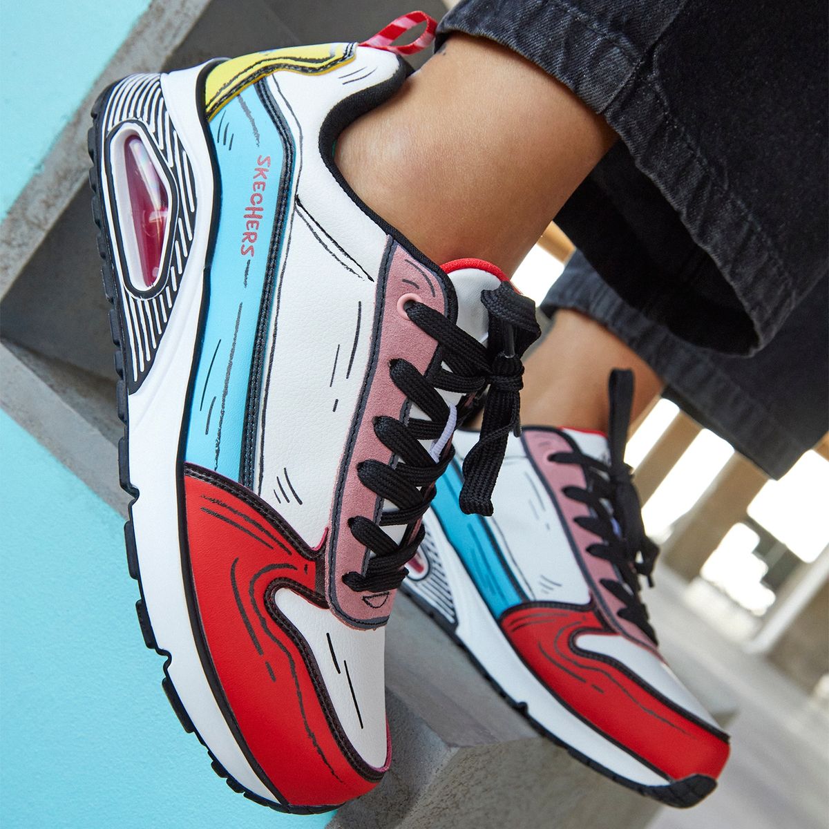 SKECHERS - Skechers Zapatilla urbana mujer blanco