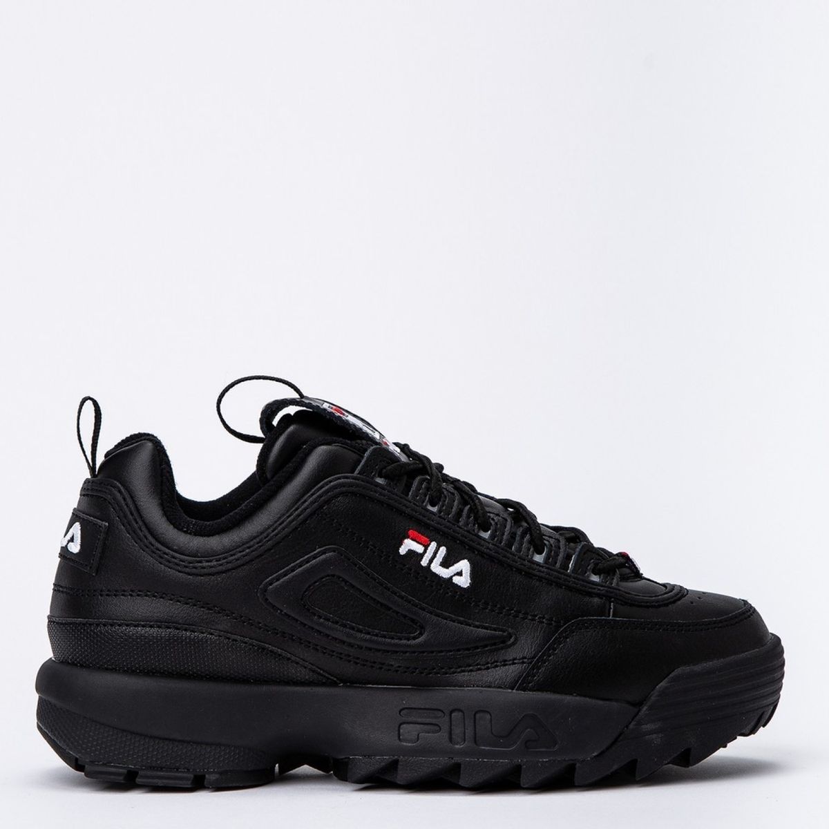 FILA - Disruptor Ii Premium Zapatilla Urbana Mujer Cuero Negro Fila