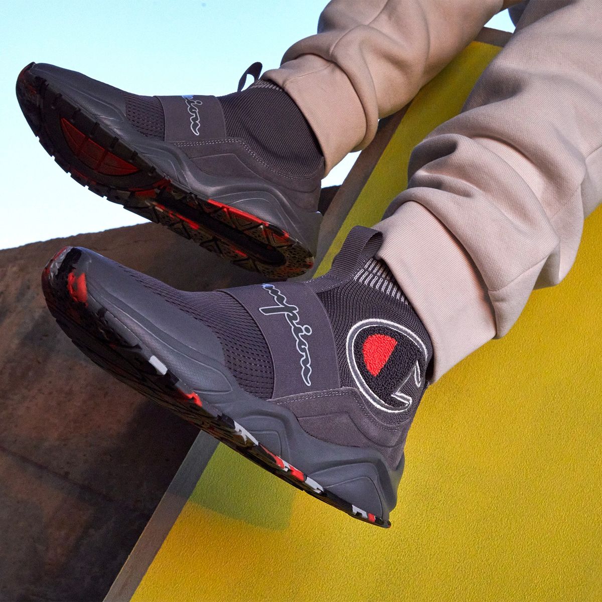 CHAMPION - Zapatilla Urbana Hombre Gris Champion