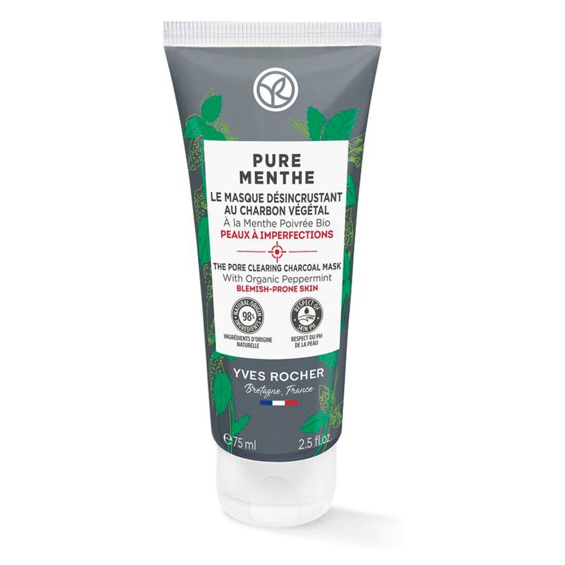 YVES ROCHER - Pure Menthe Mascarilla Desincrustante de Carbon 75 YVES ROCHER