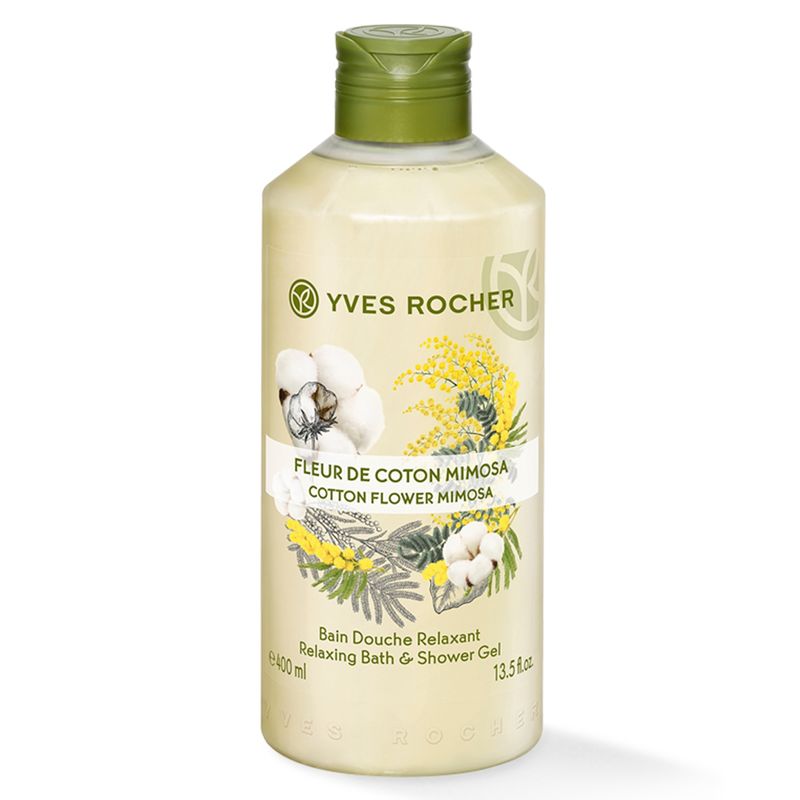 YVES ROCHER - Gel Ducha Corporal Flor De Algodon y Mimosa 400 ml YVES ROCHER