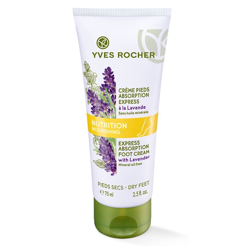 YVES ROCHER - Crema Nutritiva de Pies Lavanda y Karite 75 ml YVES ROCHER