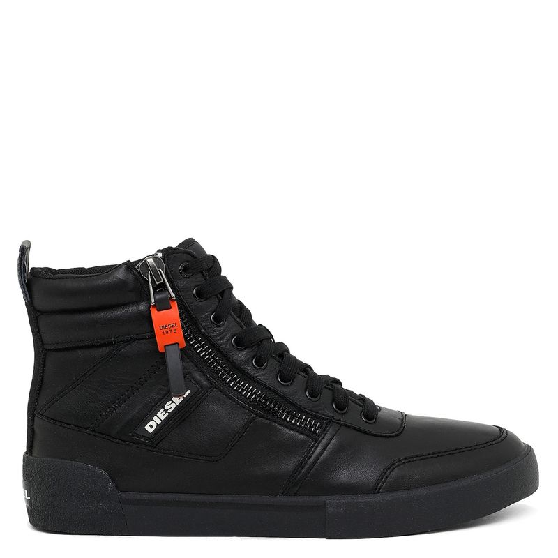 DIESEL - Diesel Zapatilla Urbana Hombre Cuero Negro
