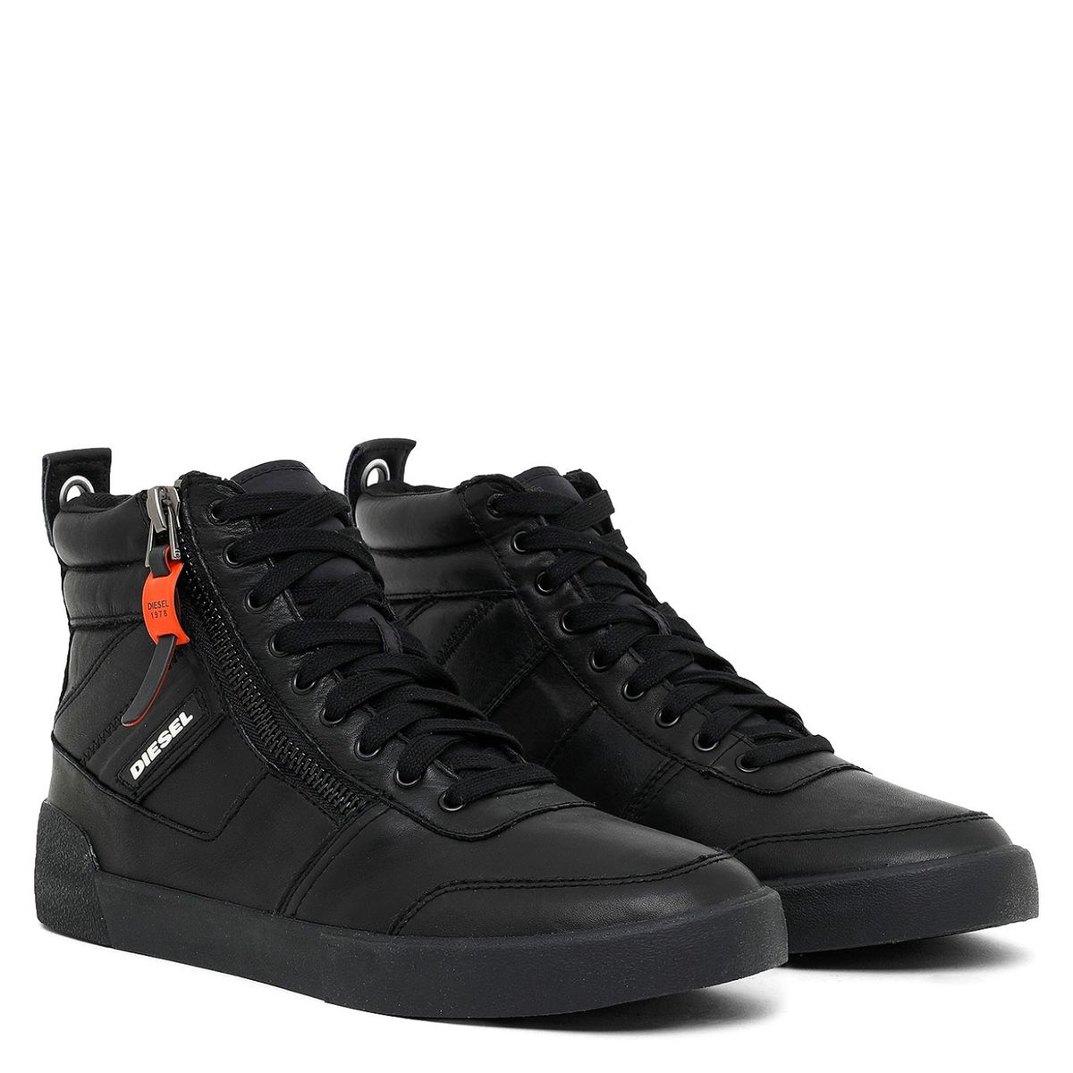 DIESEL - Diesel Zapatilla Urbana Hombre Cuero Negro