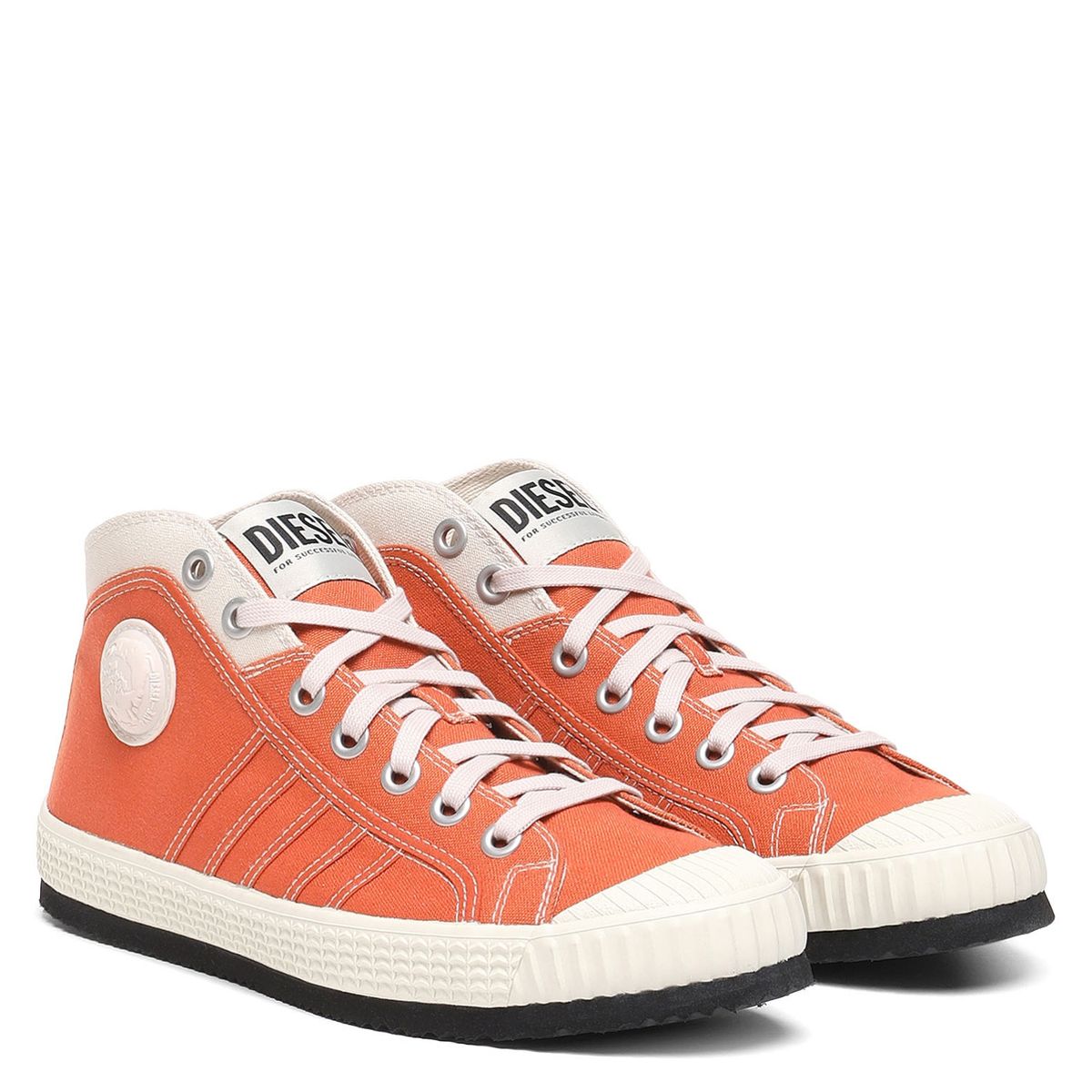 DIESEL - Diesel Zapatilla Urbana Hombre Cuero Naranjo