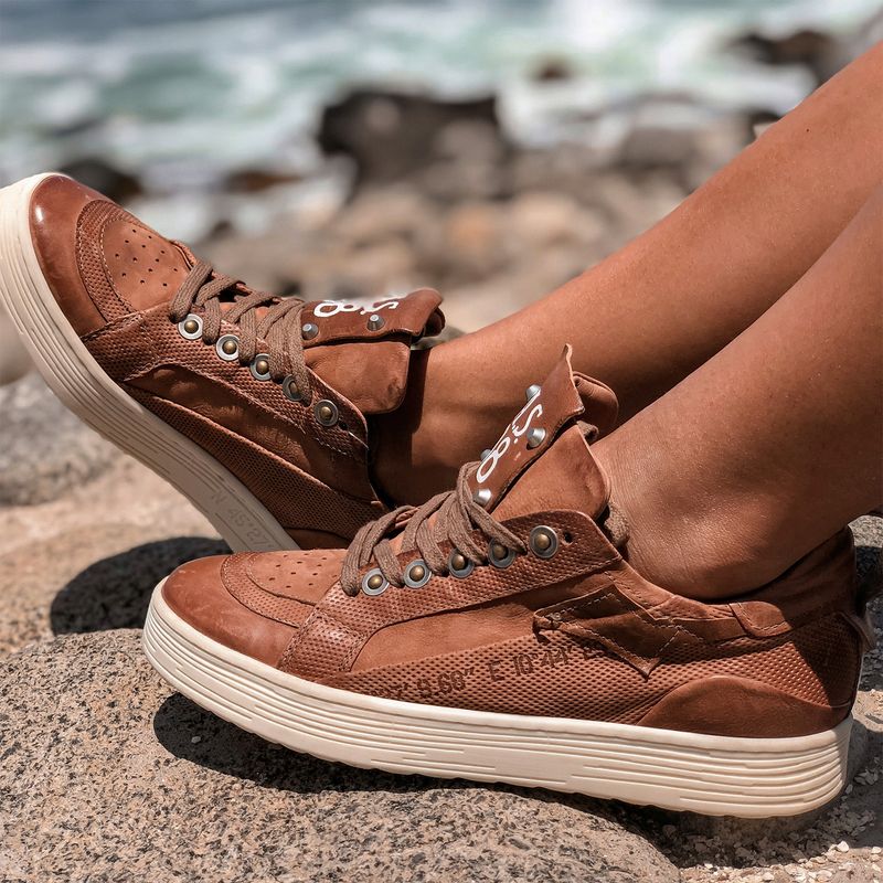 AS 98 - Zapatilla Urbana Mujer Cuero Café As 98