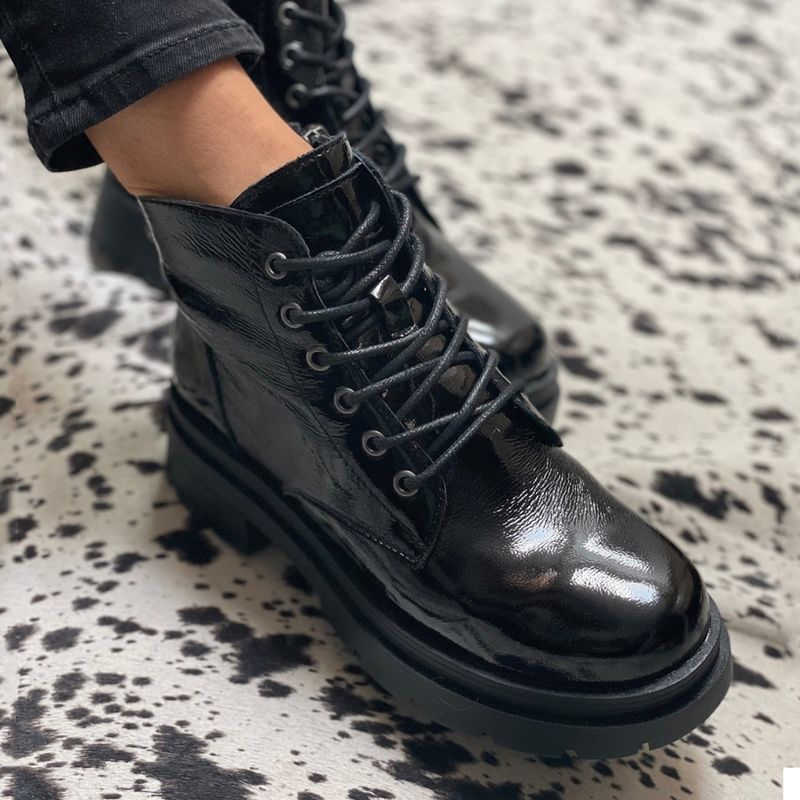 ROMANO - Romano Botin mujer cuero negro