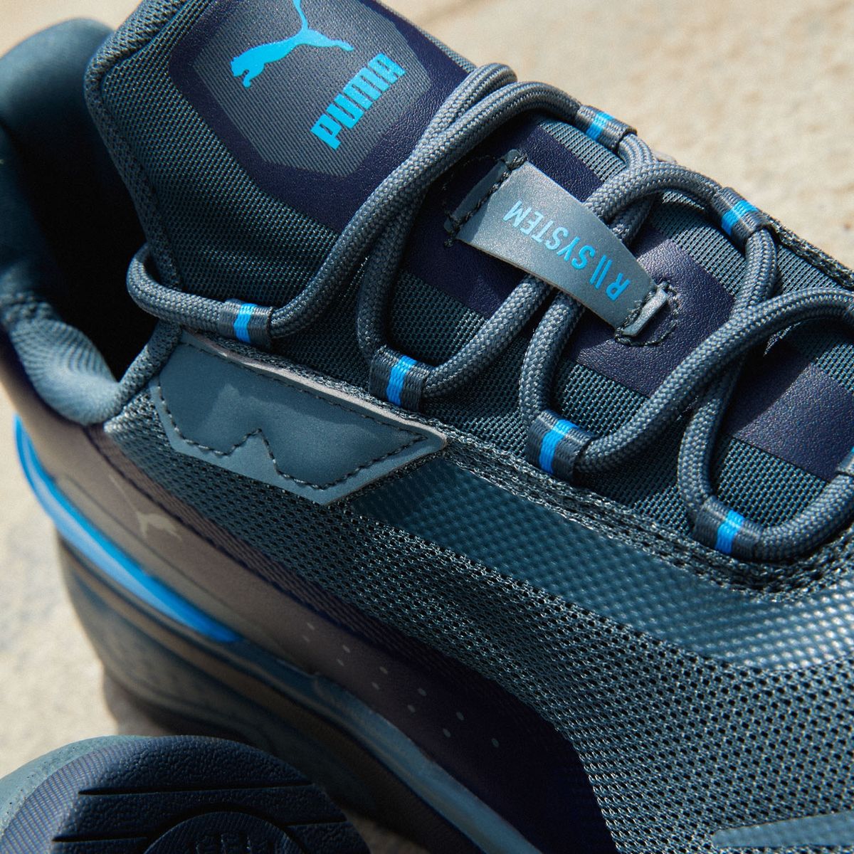 PUMA - Rs-Fast Unmarked Reflectiv Zapatilla Urbana Hombre Azul Puma