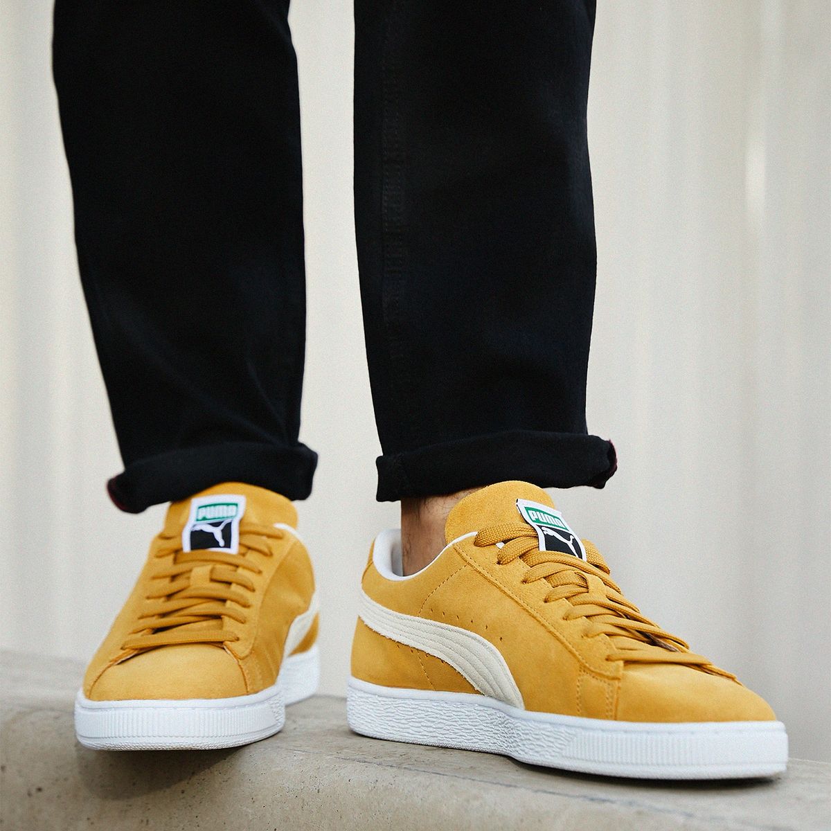 PUMA - Suede Classic XXI Zapatilla Urbana Hombre Cuero Amarillo Puma