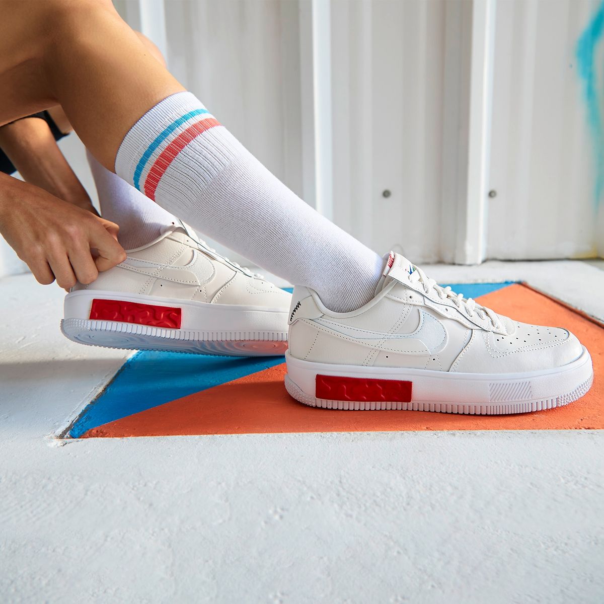 NIKE - Nike Air force 1 fontanka zapatilla urbana mujer beige/khaki