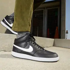 NIKE - Court Vision Mid Zapatilla Urbana Hombre Negro