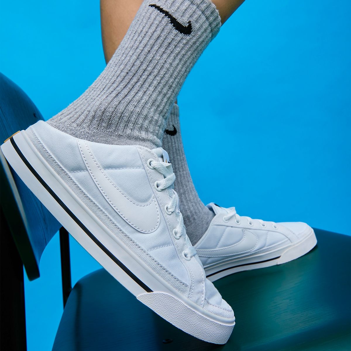 NIKE - Nike Court legacy mule zapatilla urbana mujer blanco