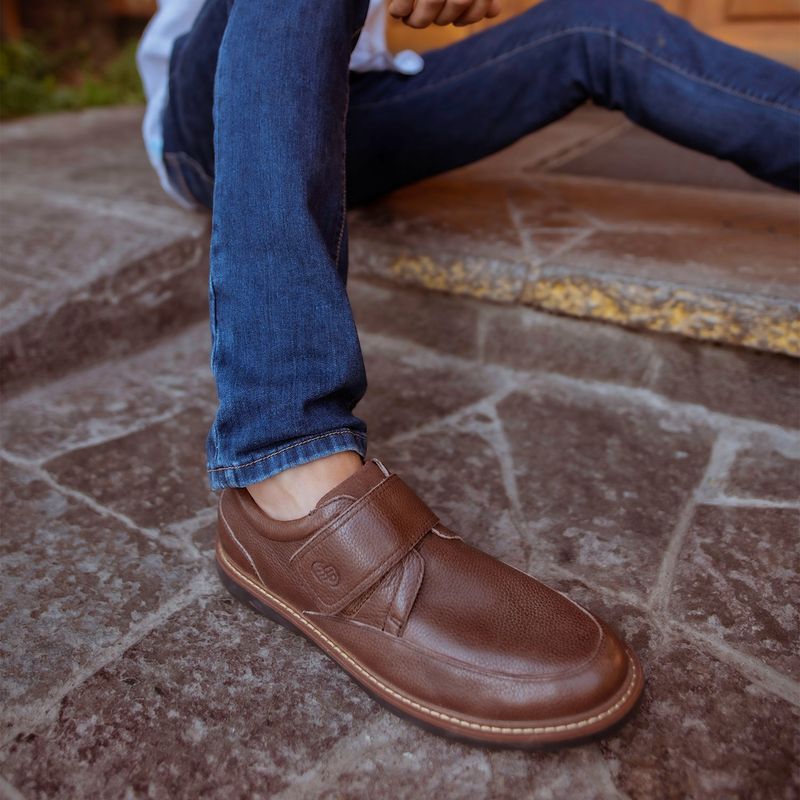 HUSH PUPPIES - Zapato Casual Hombre Cuero Café Hush Puppies