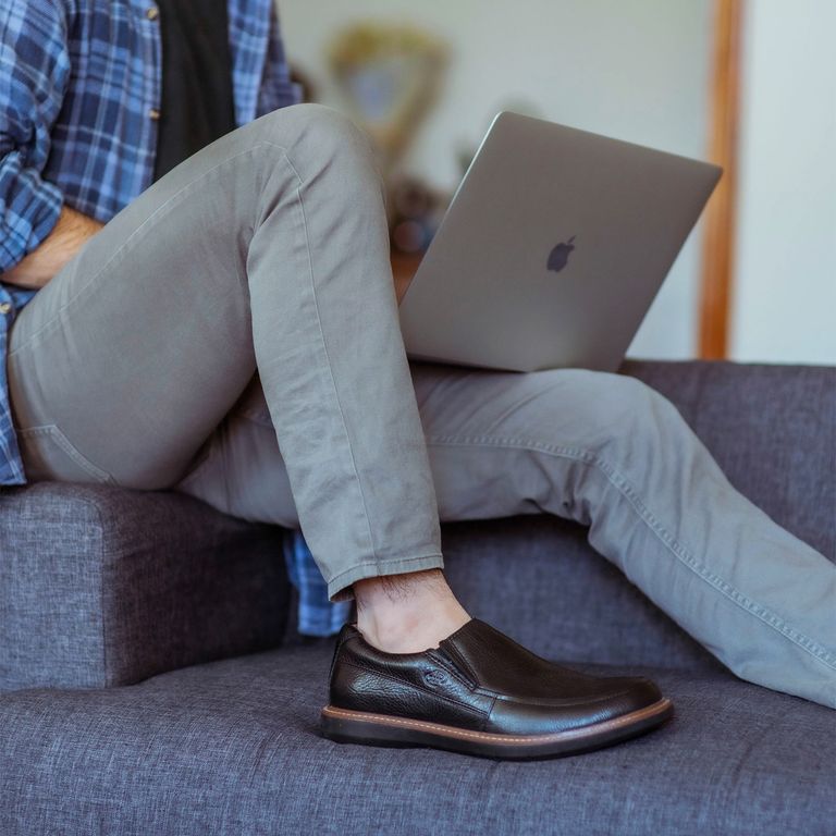 Zapato Casual Hombre Cuero Café