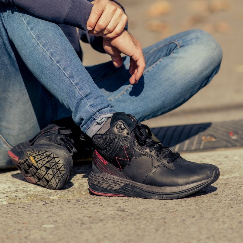 CAT - Cityrogue Zapatilla Urbana Hombre Cuero Negro Cat
