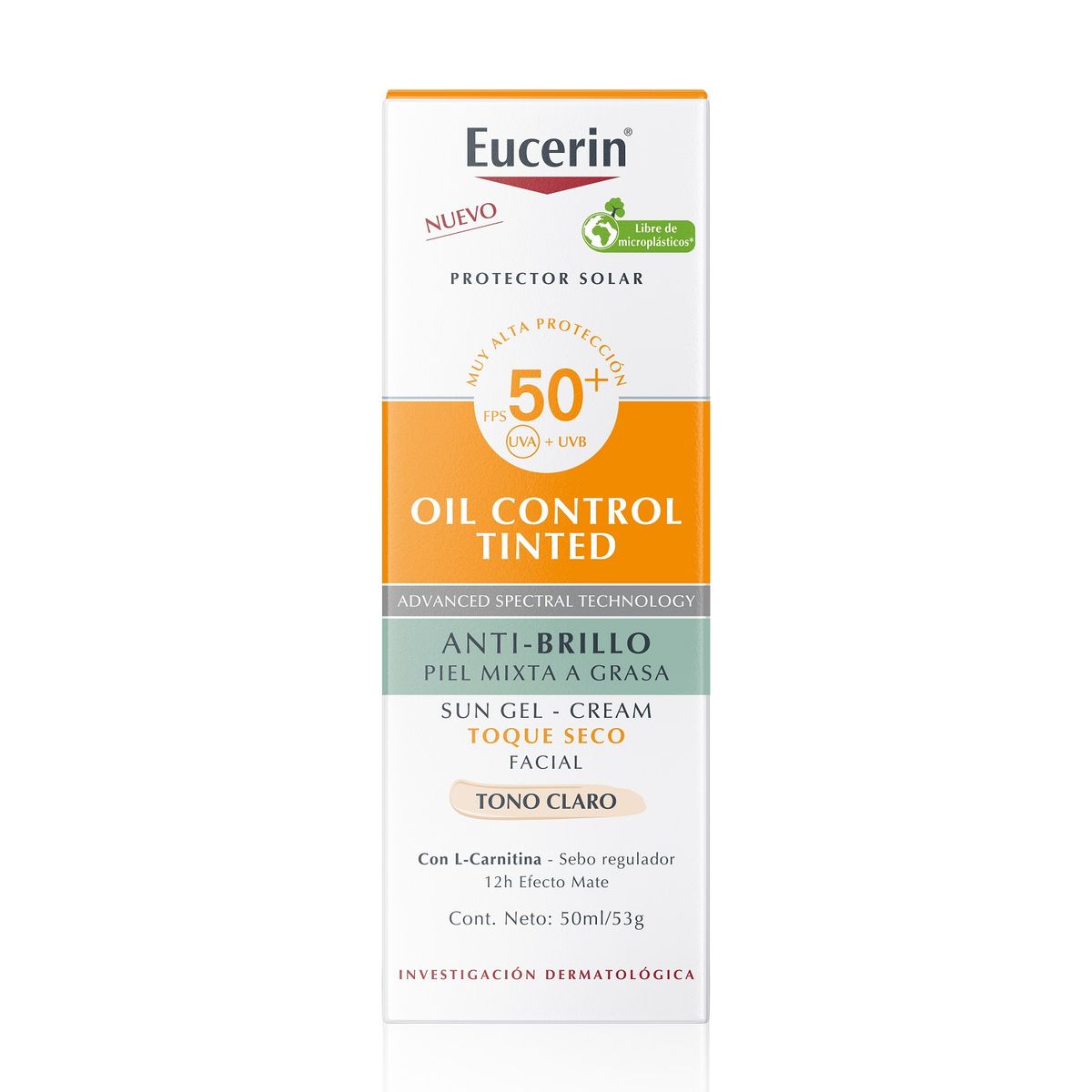 EUCERIN - Protector Solar Facial Oil Control Tono Light FPS 50 50 ml Eucerin