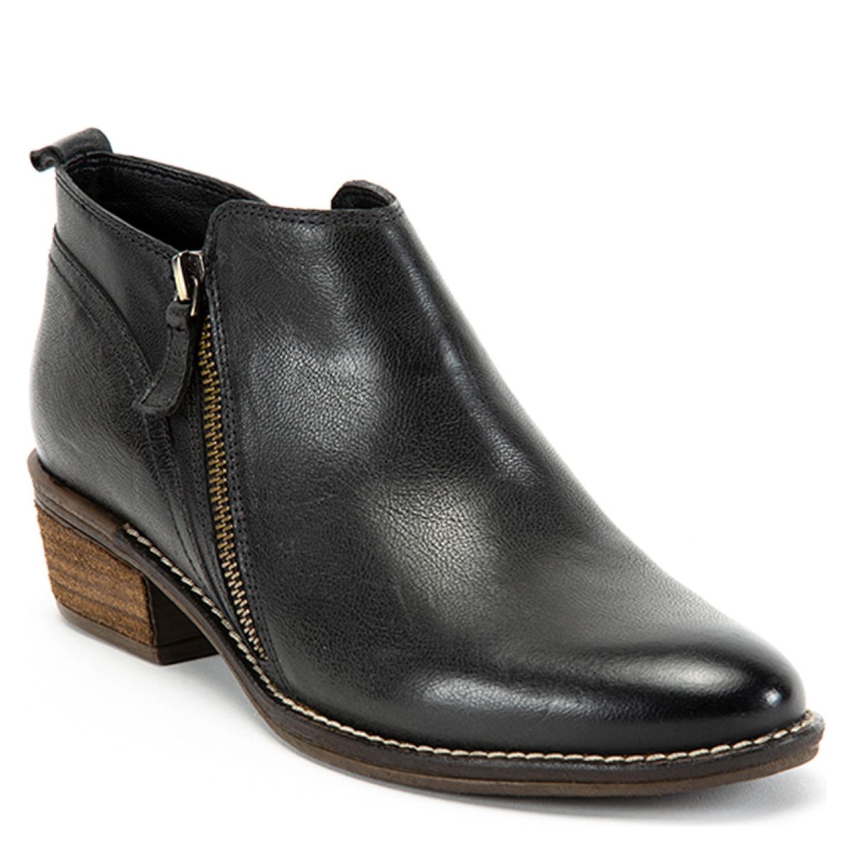 GACEL - Bota Vaquera Mujer Cuero Negro Gacel