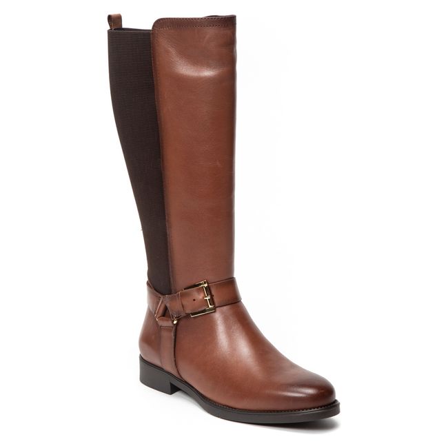 GACEL - Gacel Bota mujer cuero cafe