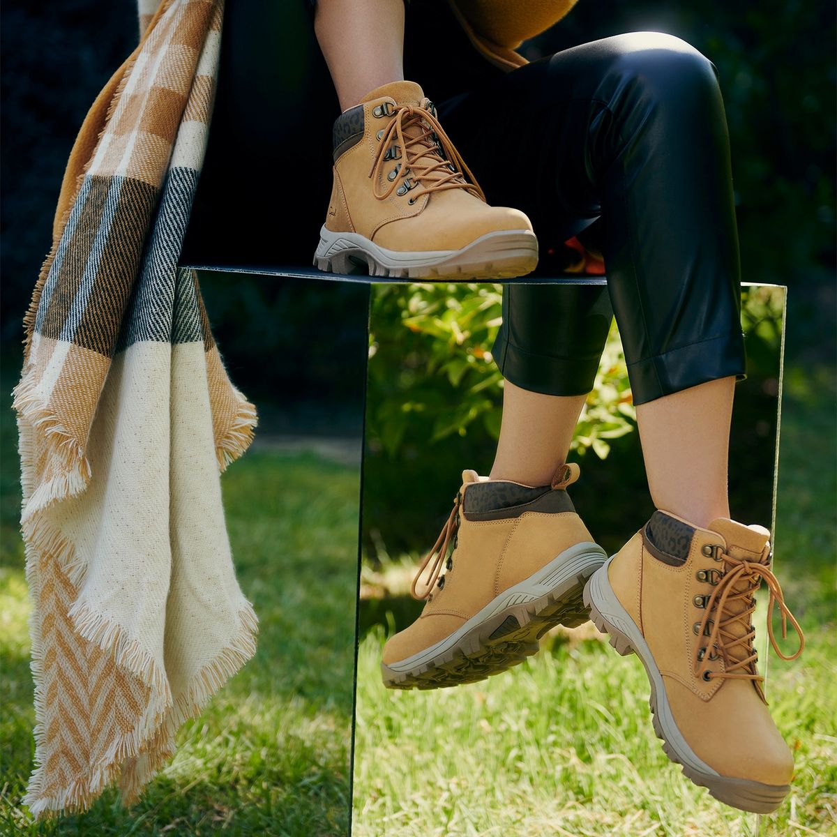 GACEL - Gacel Botin mujer cuero amarillo