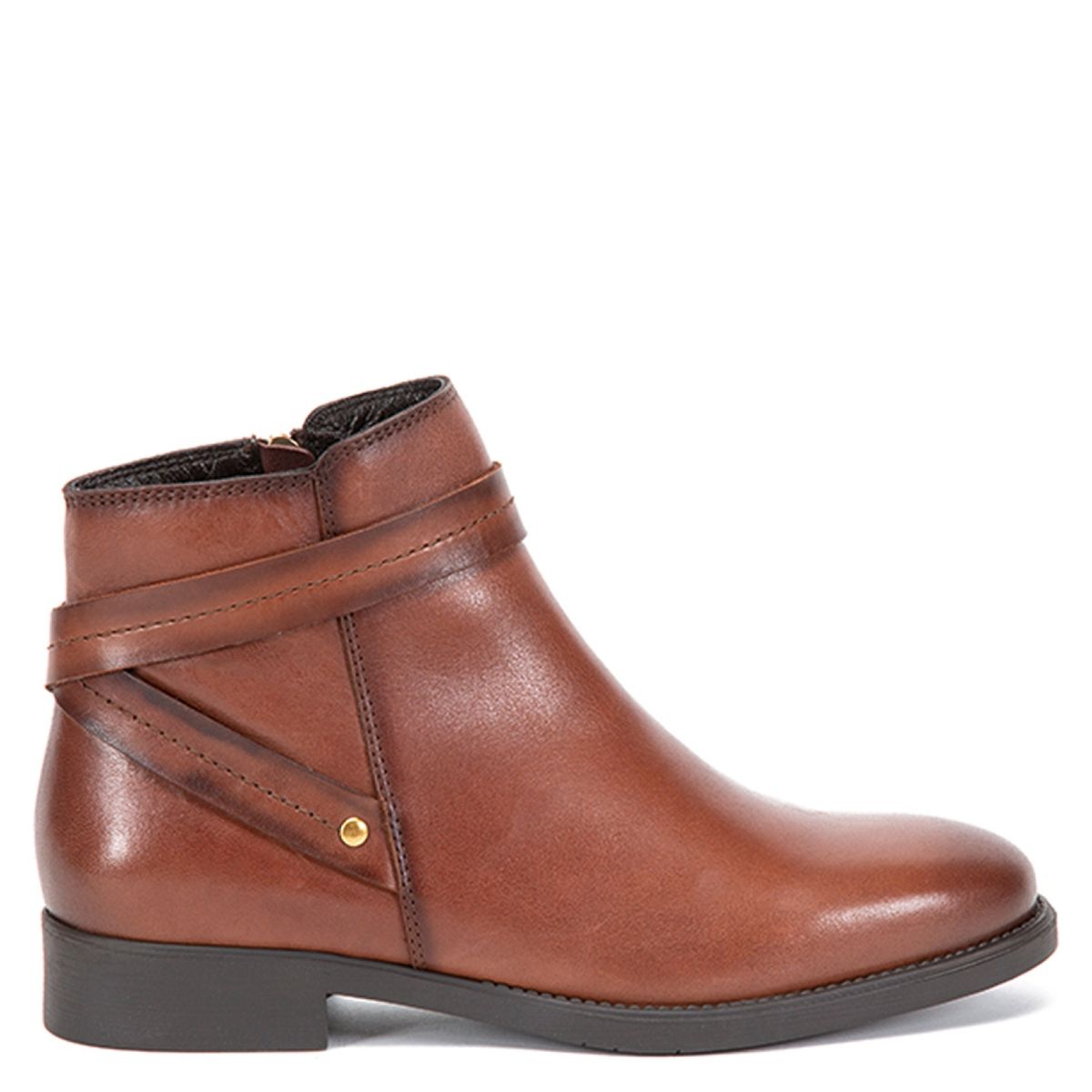 GACEL - Bota Vaquera Mujer Cuero Café Gacel