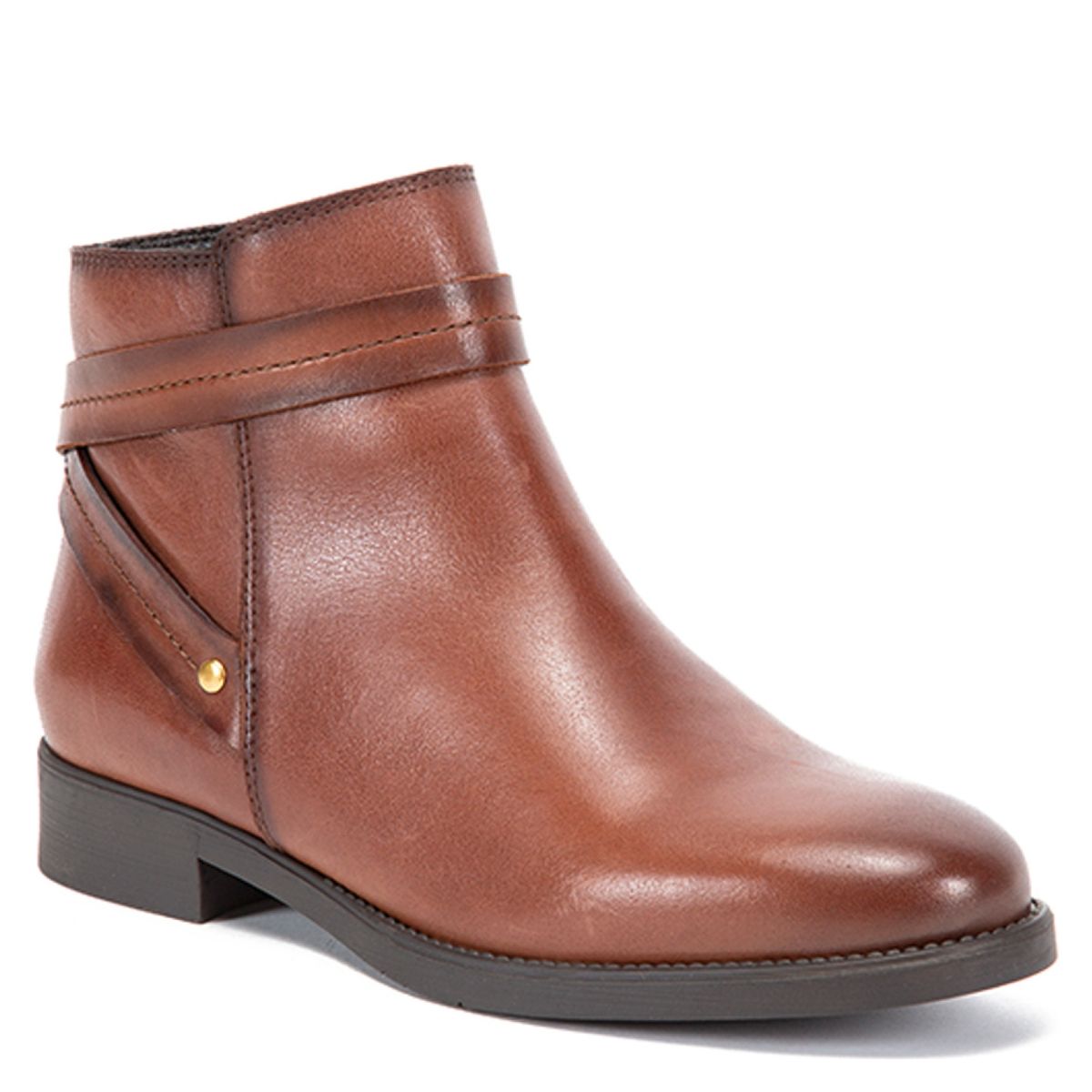 GACEL - Bota Vaquera Mujer Cuero Café Gacel