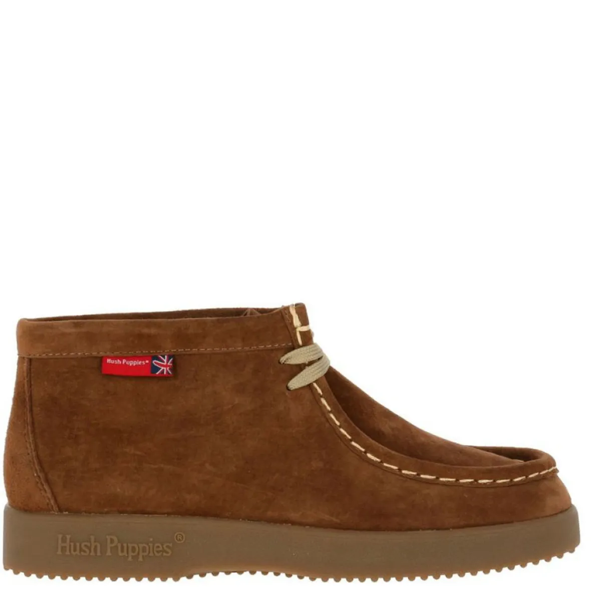 HUSH PUPPIES - Botin Mujer Cuero Café Hush Puppies