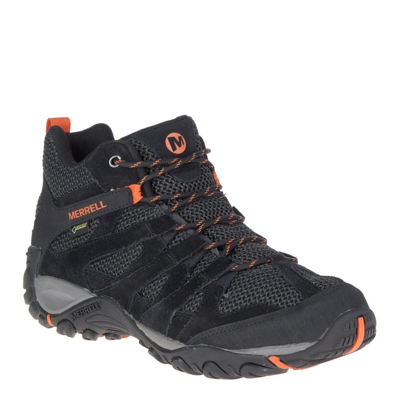 MERRELL - Alverstone Mid GTX Zapatilla Outdoor Hombre Cuero Negro Merrell