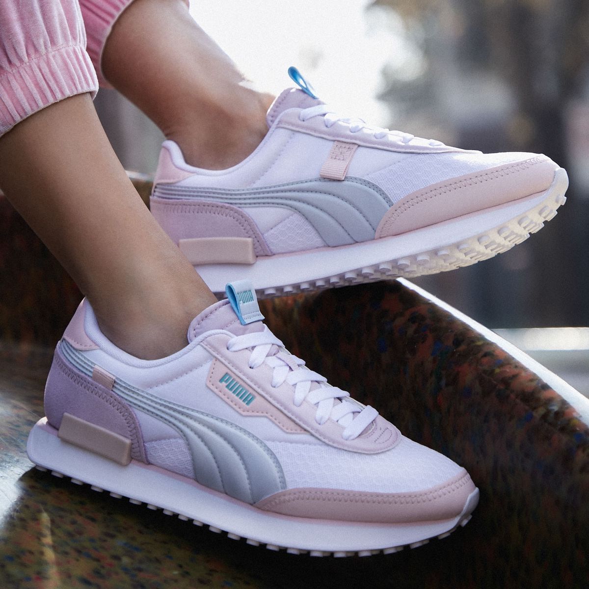 PUMA - Puma Future rider pastel zapatilla urbana mujer blanco