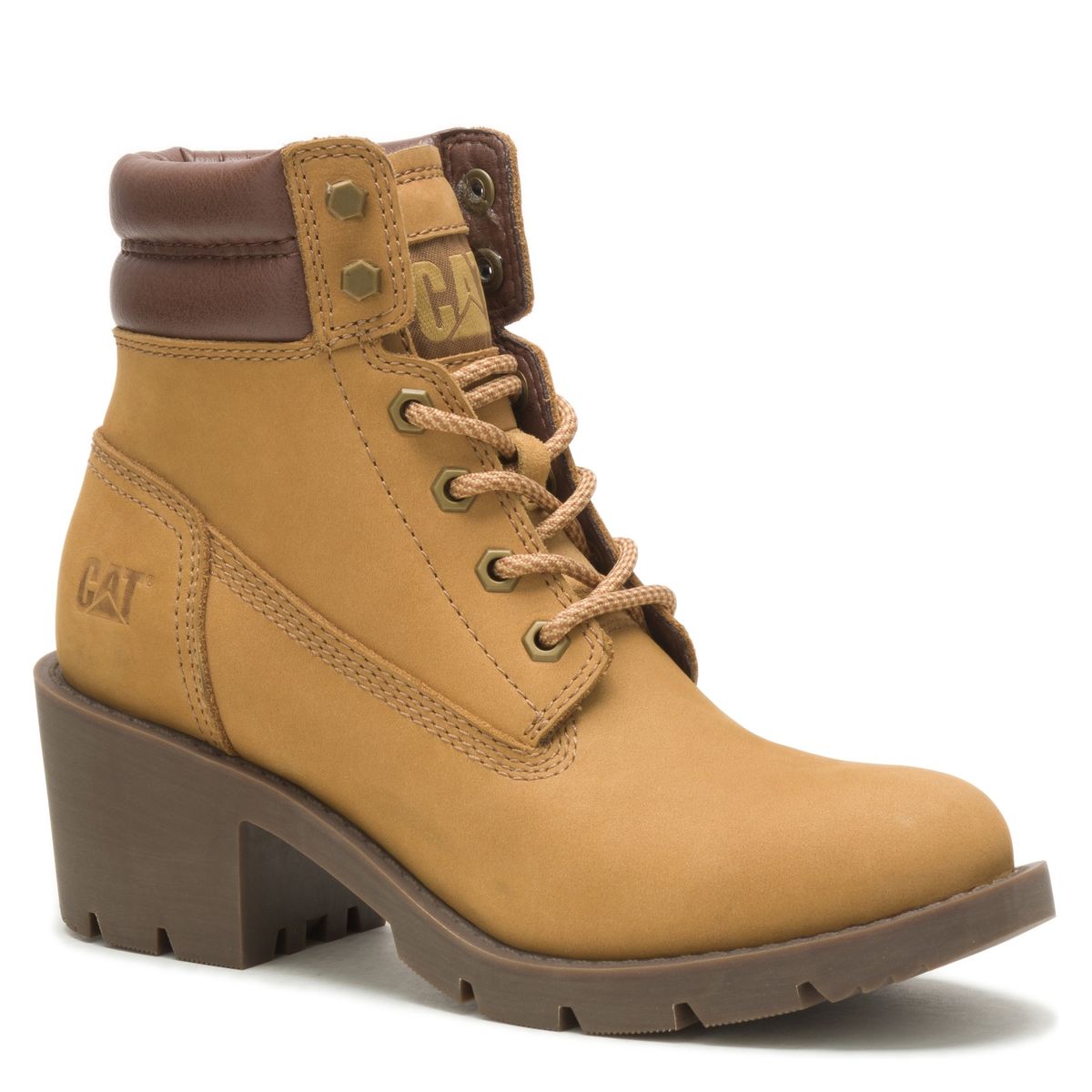 CAT - Cat Bota Mujer Cuero Beige/Khaki