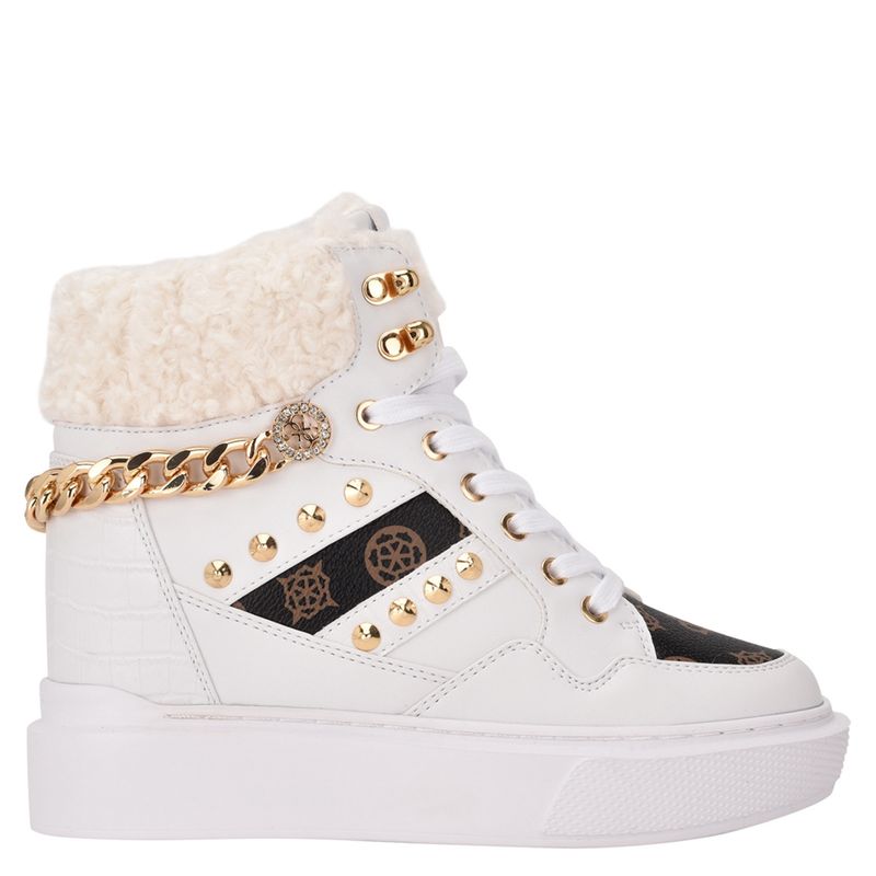 GUESS - Guess Zapatilla urbana mujer cuero blanco