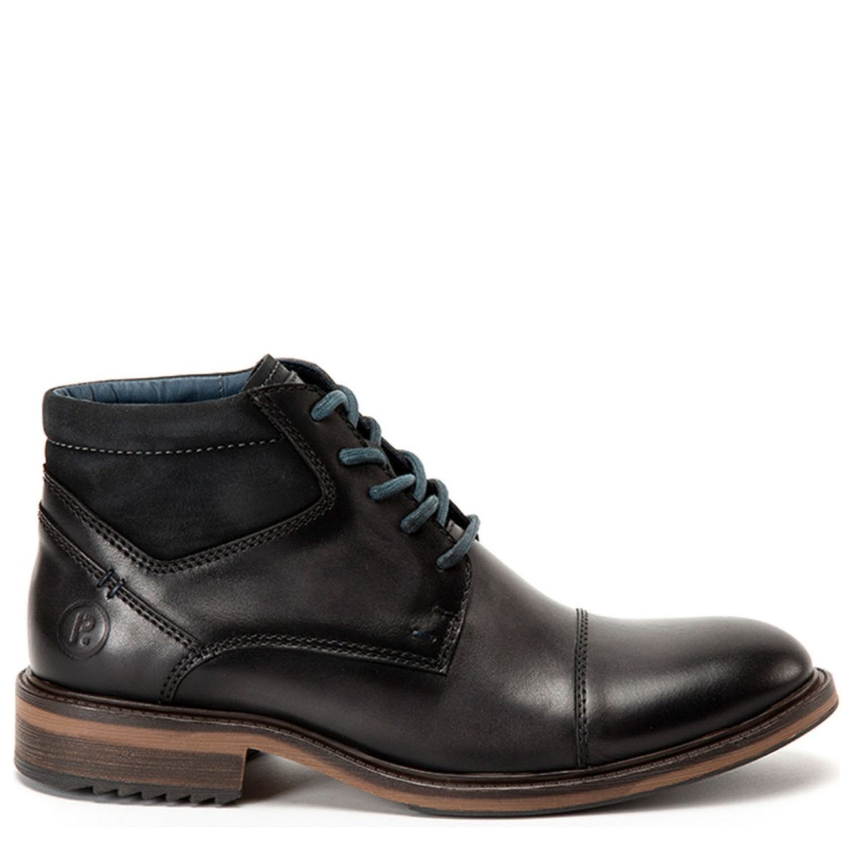 GUANTE - Botín Hombre Cuero Negro Guante