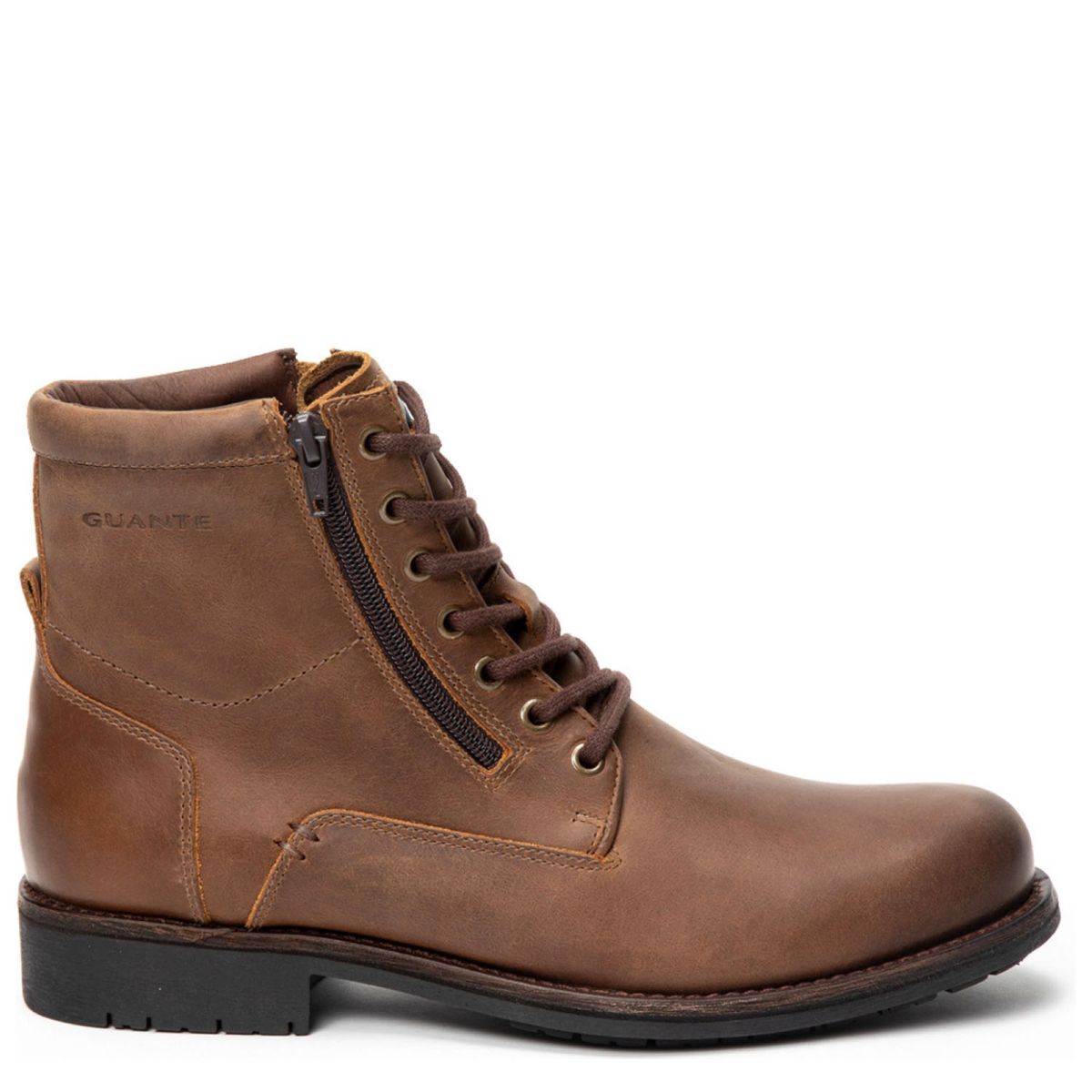 GUANTE - Guante Botin Hombre Cuero Cafe