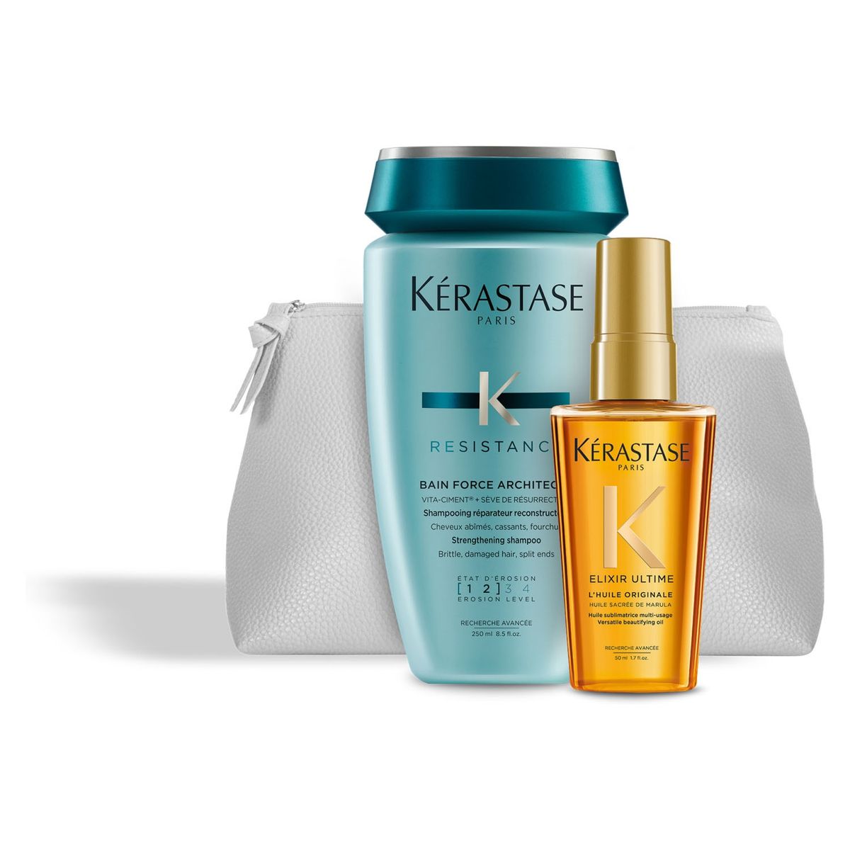 KERASTASE - Set Capilar My Beloved Resistance Shampoo Bain Force Architecte 250 ml + Aceite Elixir L'Huile Originale 50 ml