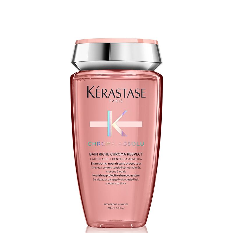 KERASTASE - Shampoo Protección Del Color Cabello Grueso Bain Riche Chroma Respect Chroma Absolu 250ml Kerastase