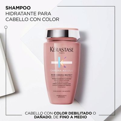 Imagen 2 del producto Shampoo Protección Del Color Cabello Fino Bain Chroma Respect Chroma Absolu 250Ml
