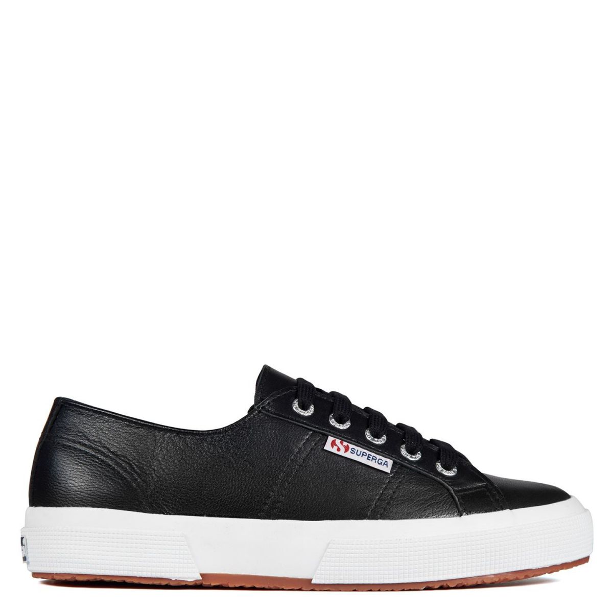 SUPERGA - Zapatilla Urbana Mujer Cuero Negro Superga