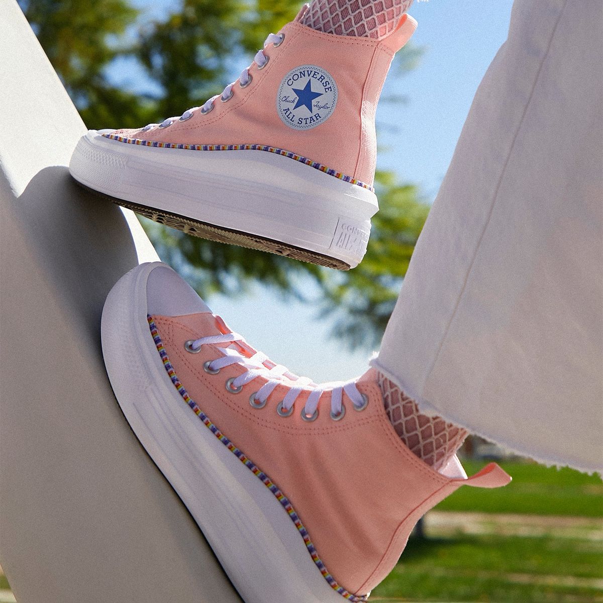 CONVERSE - Converse Chuck taylor all star move zapatilla urbana mujer rosado