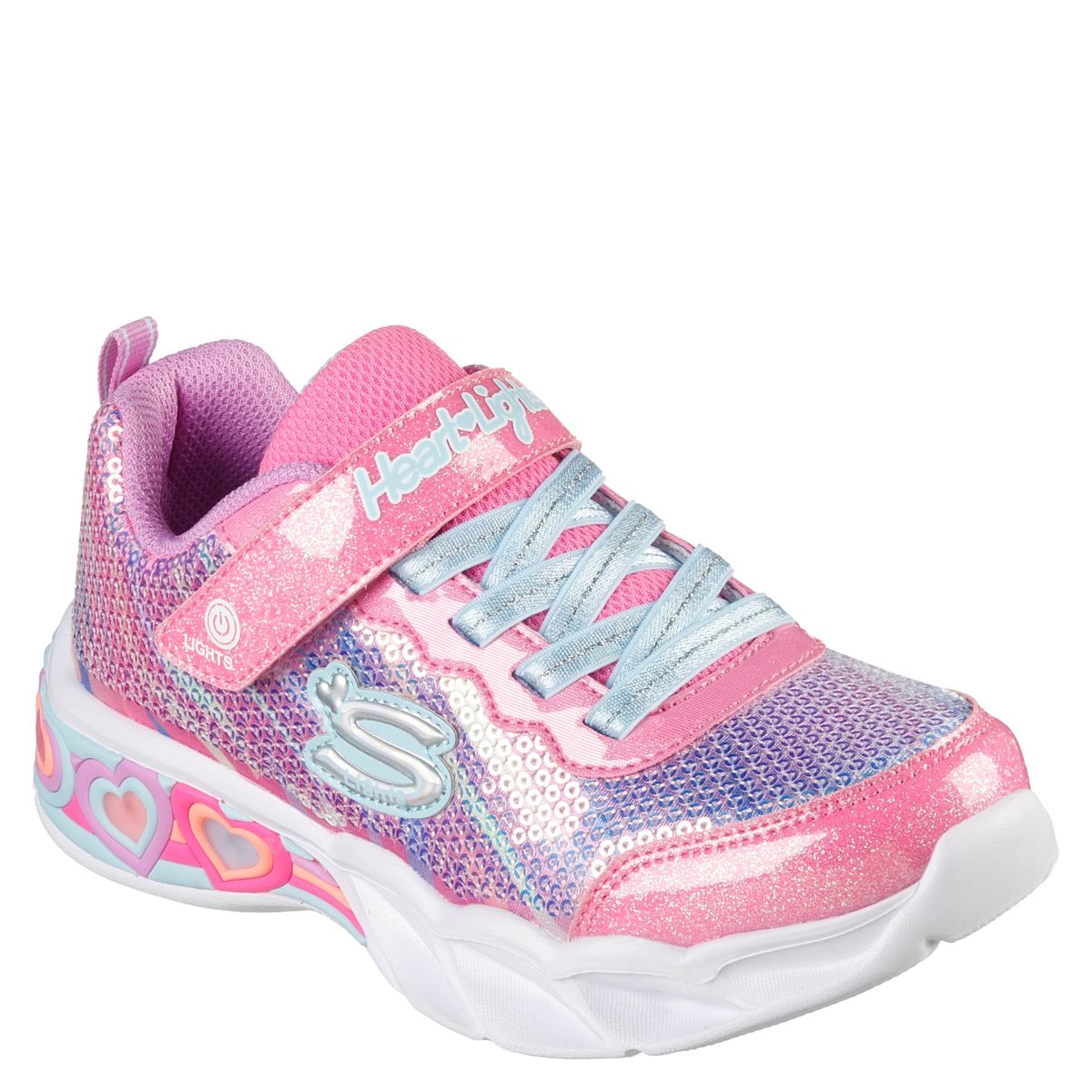SKECHERS - Zapatilla con Luces Niña Rosada Skechers